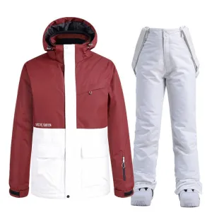 ARCTIC QUEEN Unisex Blizzard Red Ski Suit