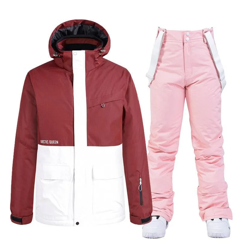 ARCTIC QUEEN Unisex Blizzard Red Ski Suit