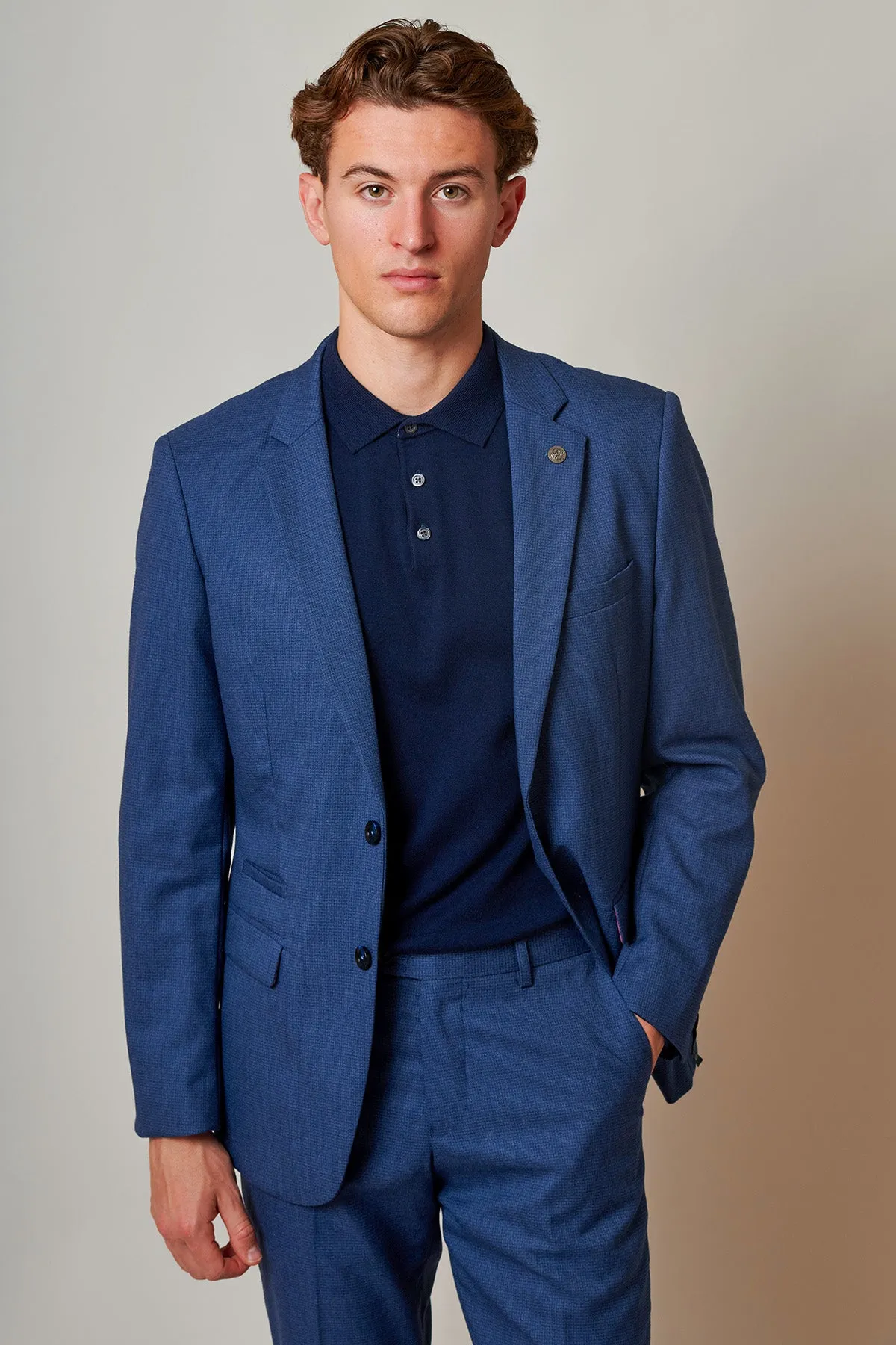 ASHLEY - Navy Blue Two Piece Suit