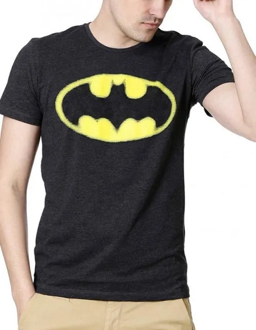 Batman Knight Time Grey Half Sleeves Men T-Shirts