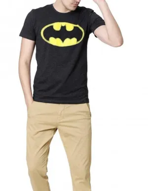 Batman Knight Time Grey Half Sleeves Men T-Shirts