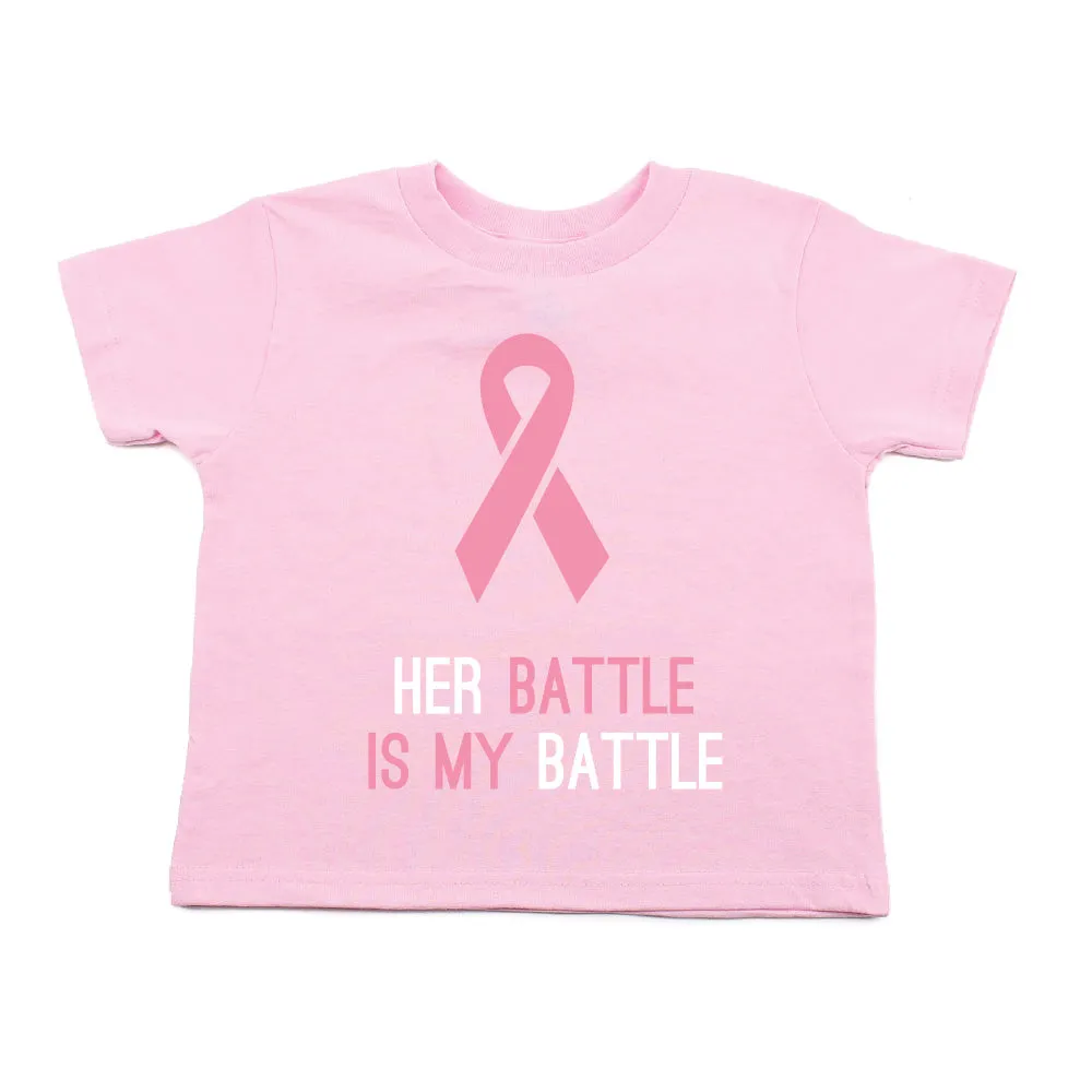 Breast Cancer Awareness Her Battle My Battle Toddler T-Shirt