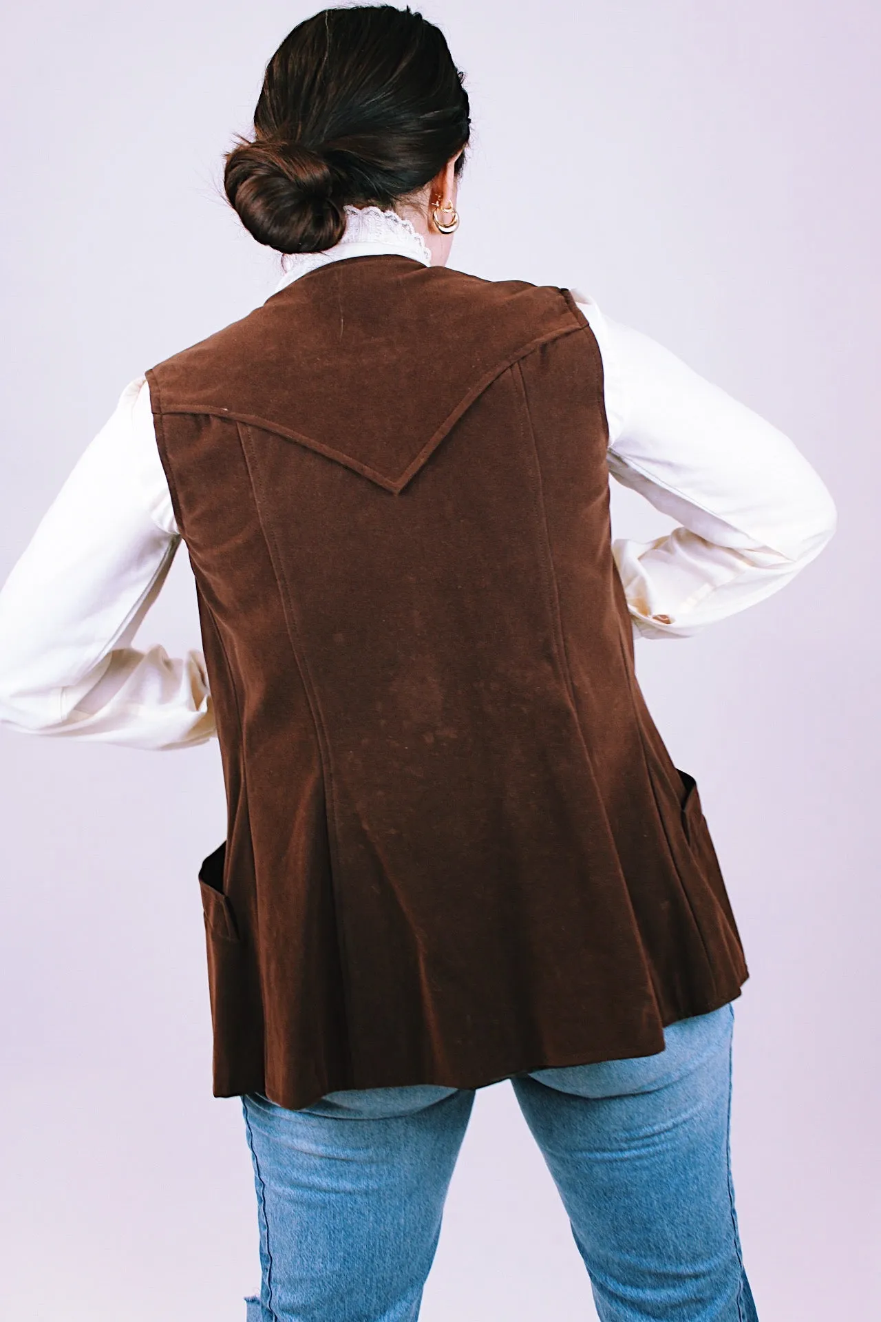 Brown Velvet Vest