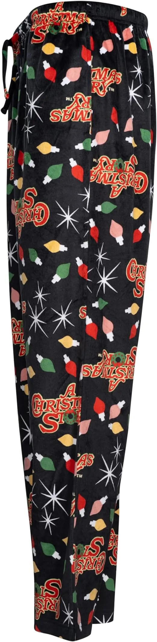 Brushed Fleece Holiday Lights Pj Lounge Pants Pajamas for Men