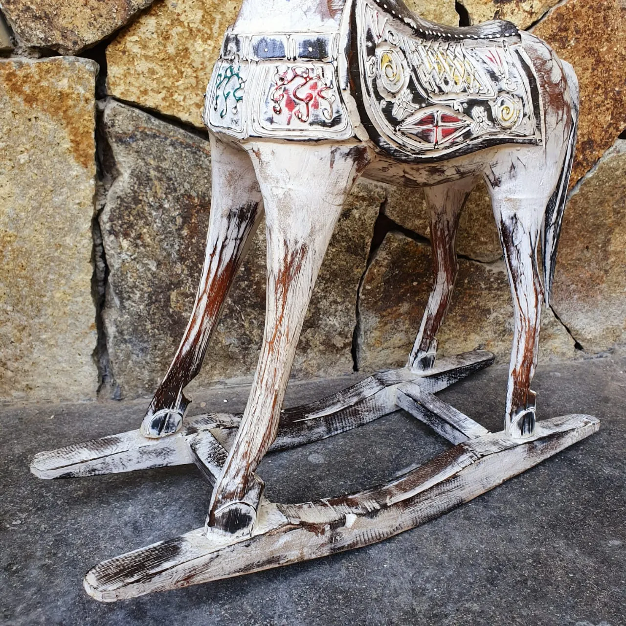 Carved Antique Wooden Rocking Horses