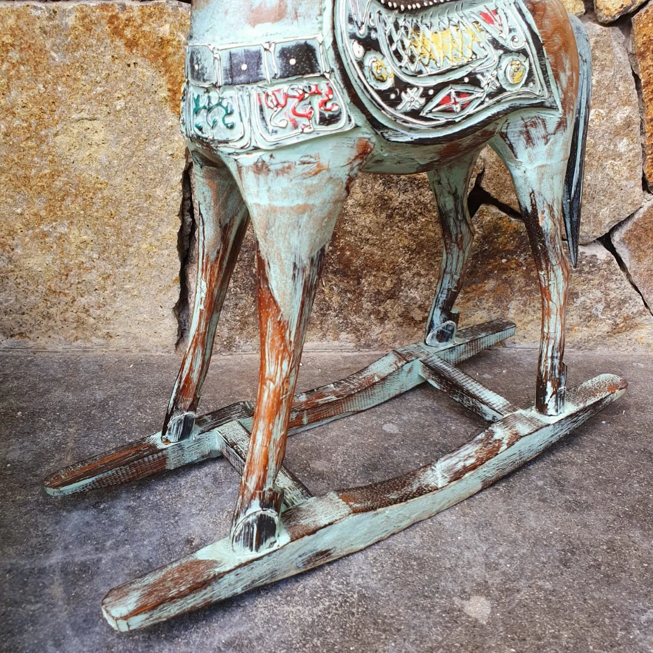 Carved Antique Wooden Rocking Horses