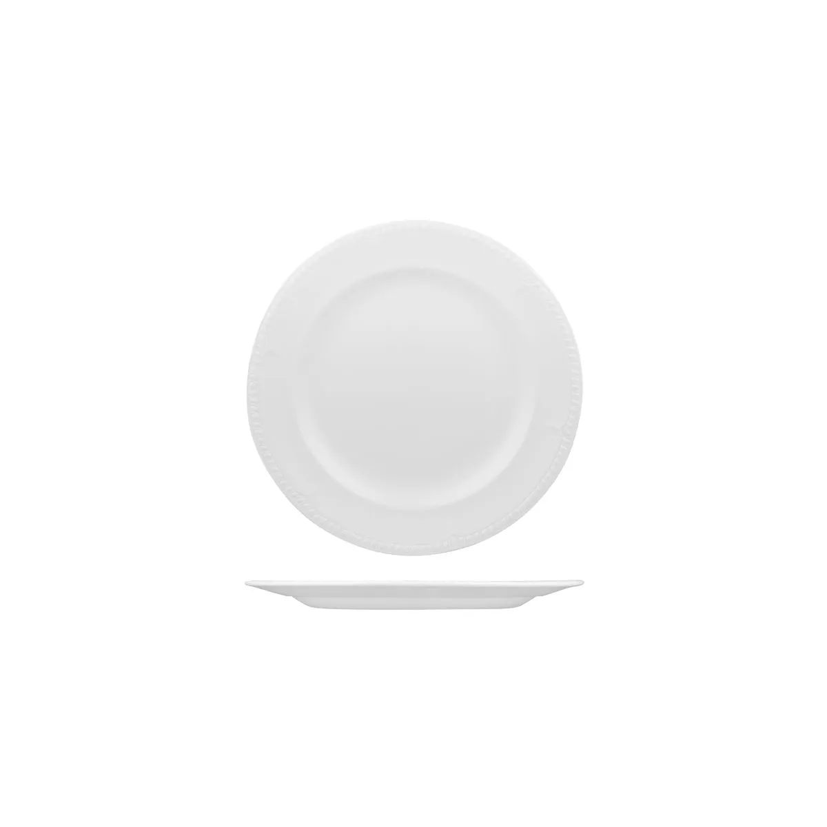 Churchill BUCKINGHAM OVAL WIDE RIM PLATE-254mm WHITE (x12)