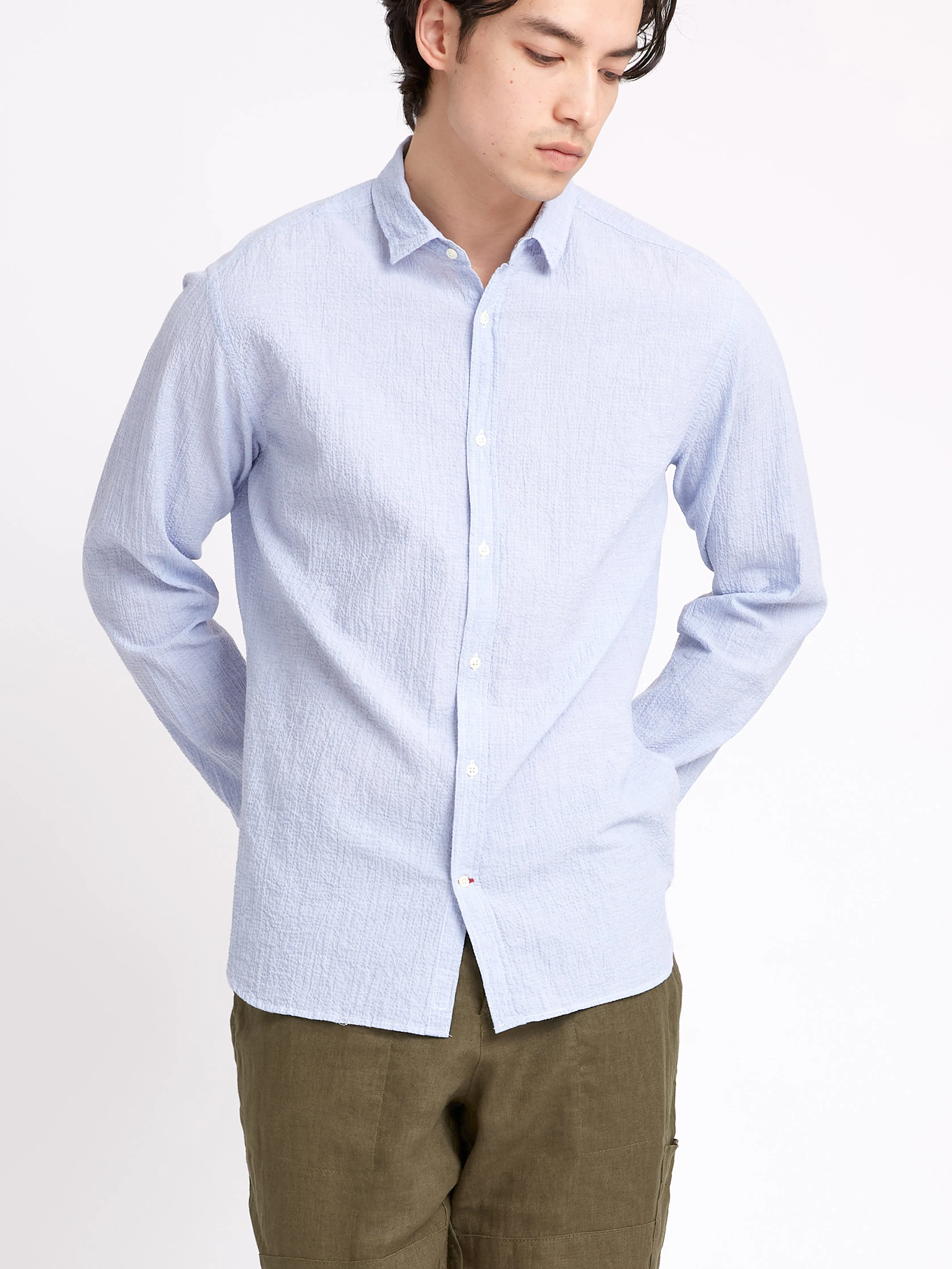 Clerkenwell Tab Shirt Hughes Blue