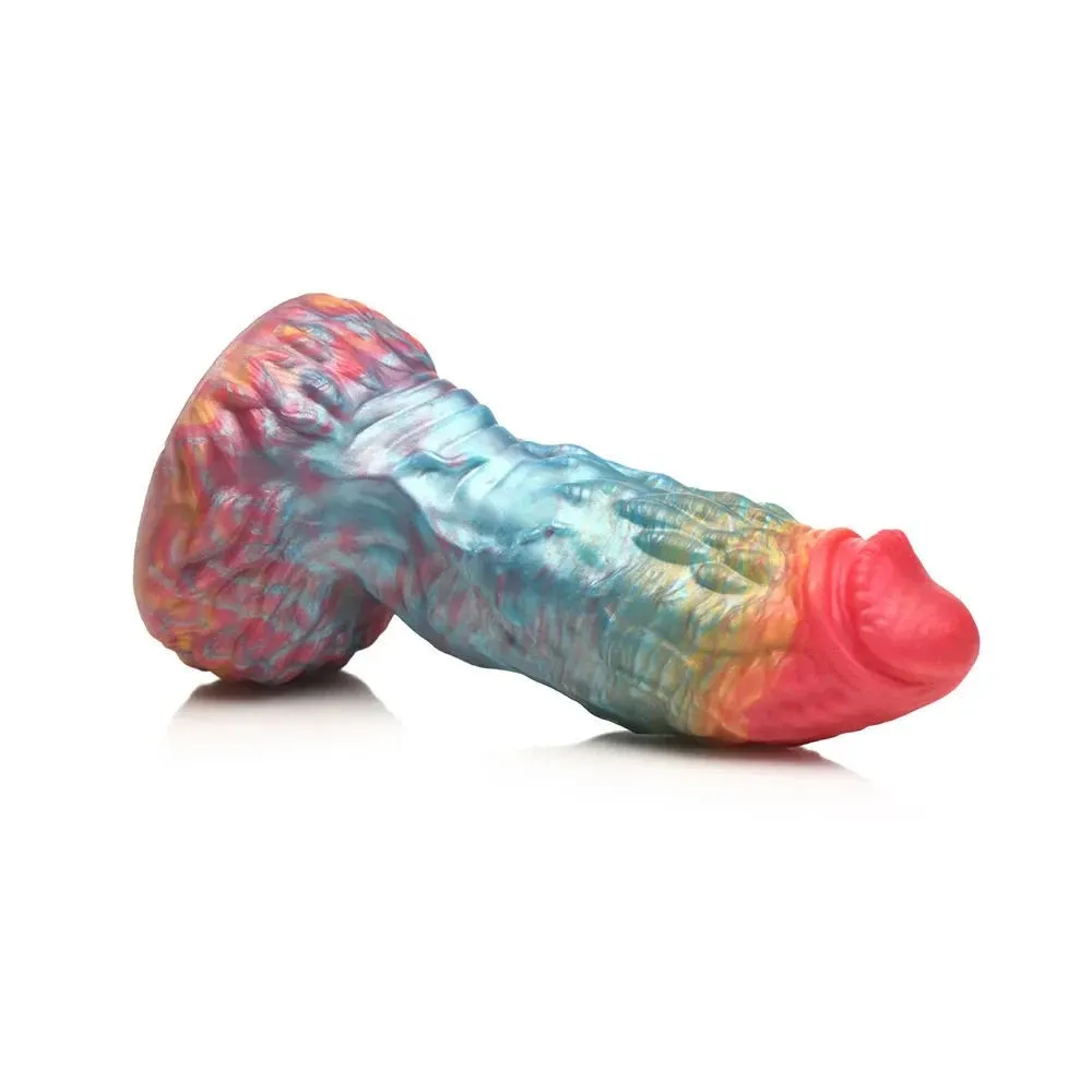 Creature Cocks Rainbow Phoenix Vibrating Silicone Dildo