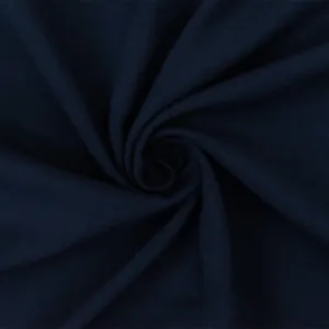 Deep Navy Famous Designer Viscose Solid Challis Woven Fabric