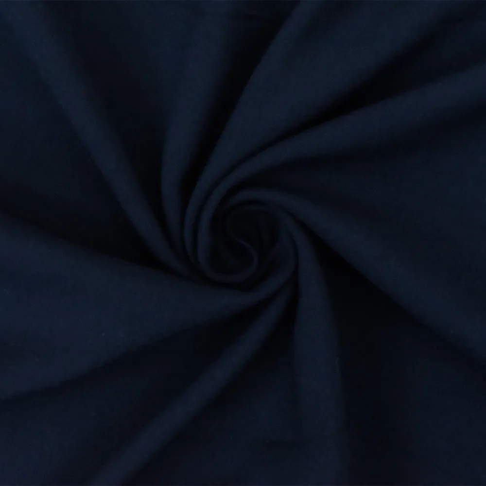 Deep Navy Famous Designer Viscose Solid Challis Woven Fabric