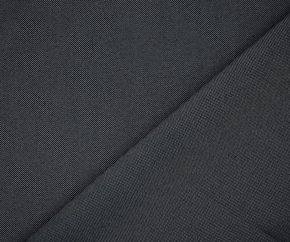 Deepest Gray-White Poly Wool Dobby Shirting Woven Fabric