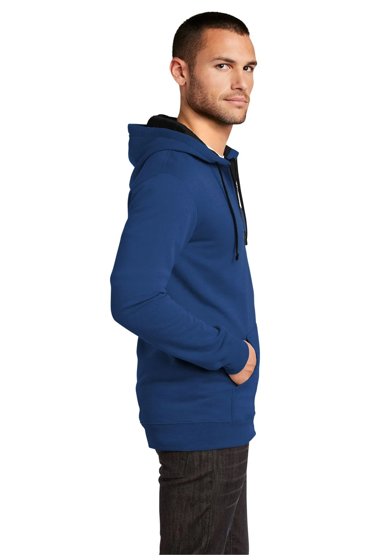 District Young Mens Concert Full-Zip Hoodies, Deep Royal