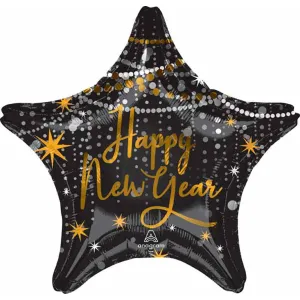 Elegant Midnight Hour 18" New Year's Foil Balloon (5/PK)