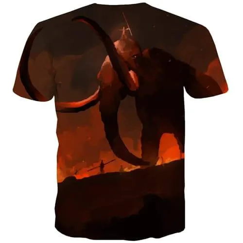 Elephant T-shirt Men Animal T shirts Funny Nebula Tshirts Casual Harajuku T-shirts 3d