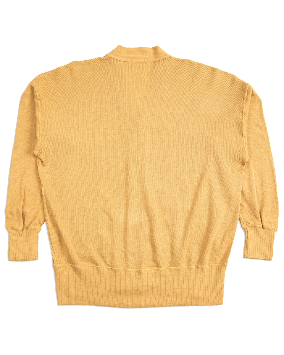 Extra Cotton Jersey Cardigan - Golden Yellow