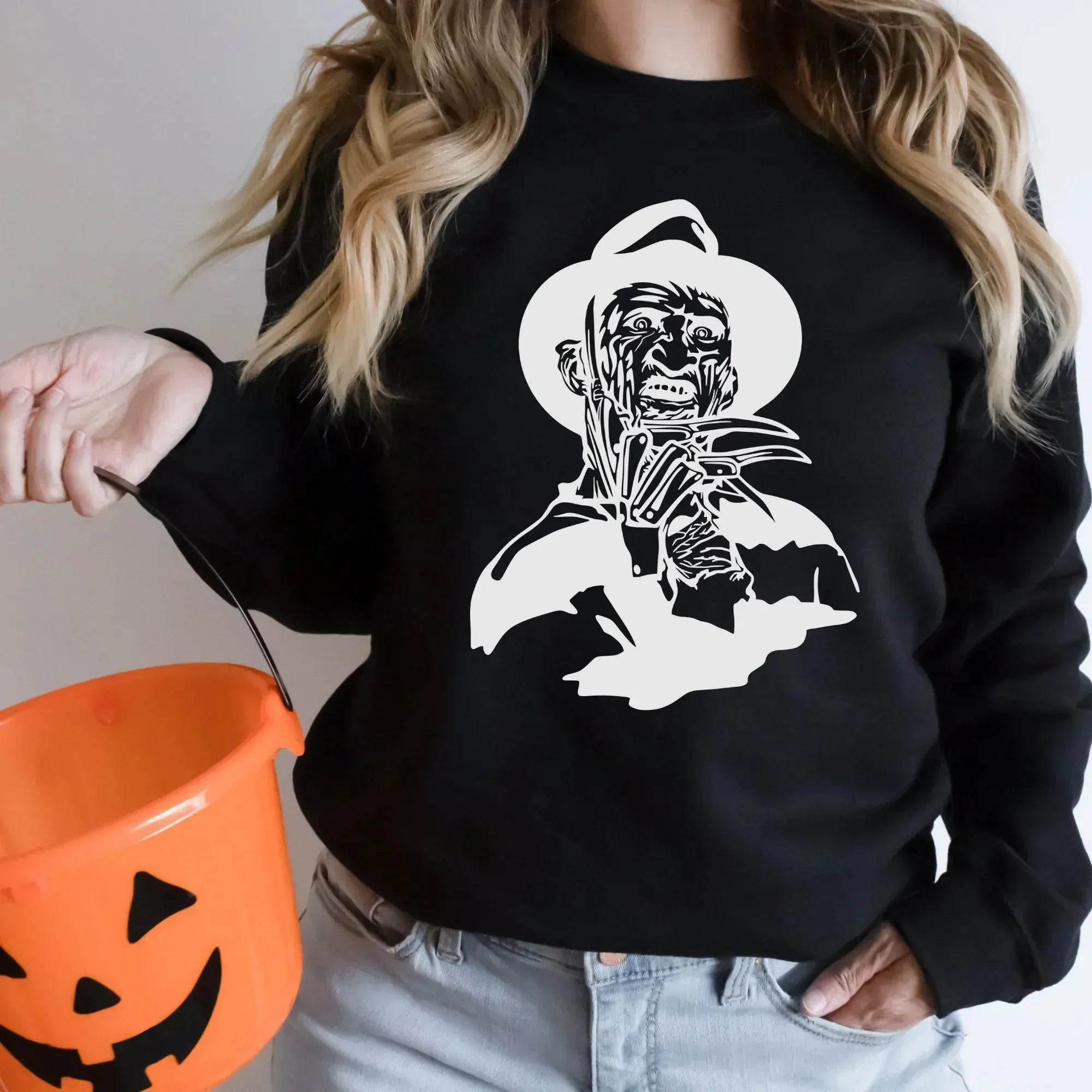 Freddy Horror Movie Shirt, Scary Sweater, Spooky Crewneck, Creepy Sweatshirt, Horror and Chill Lover, Fright Night Gift for Men Women