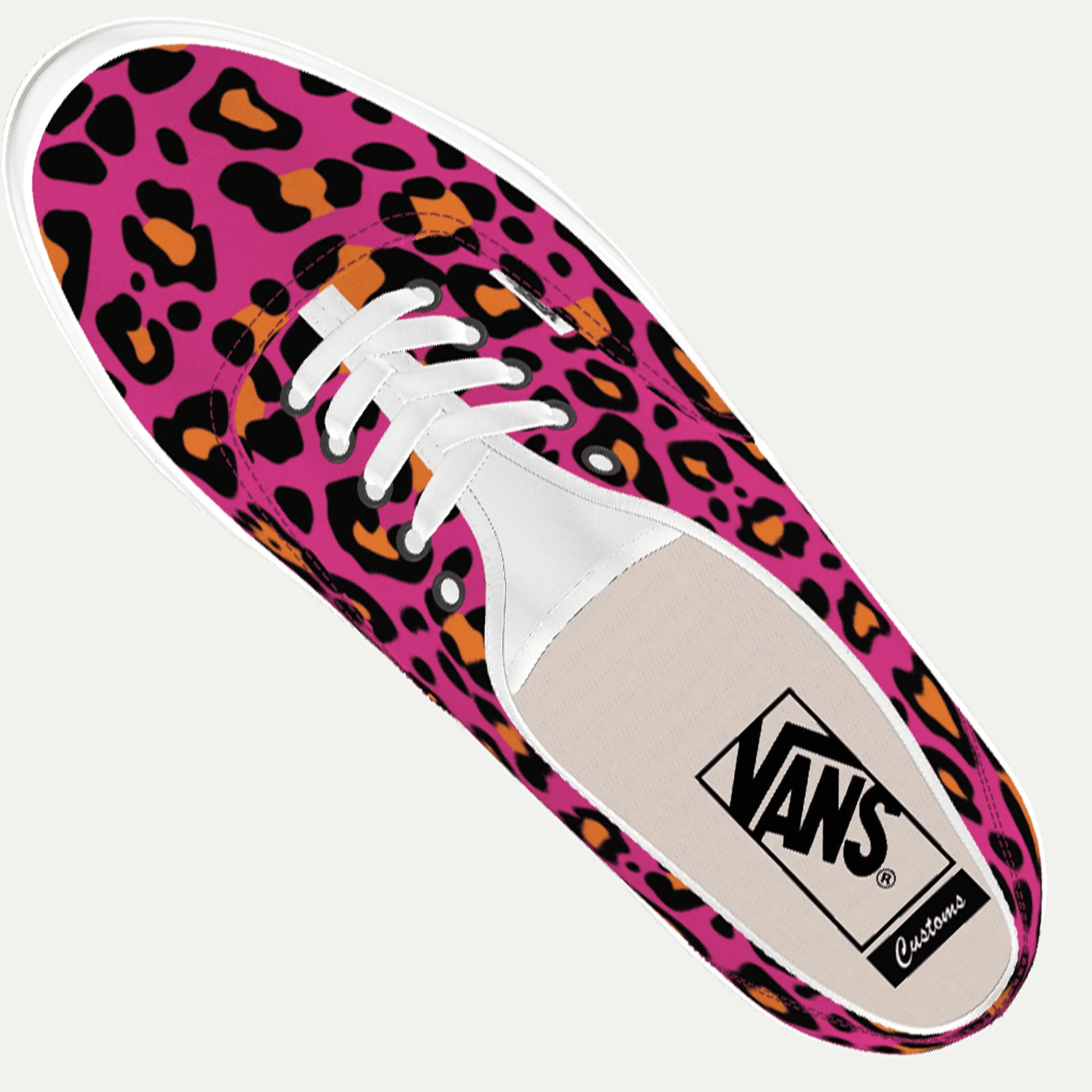 Funky Yeti x Vans Customs Authentic Shoes - Pink Leopard