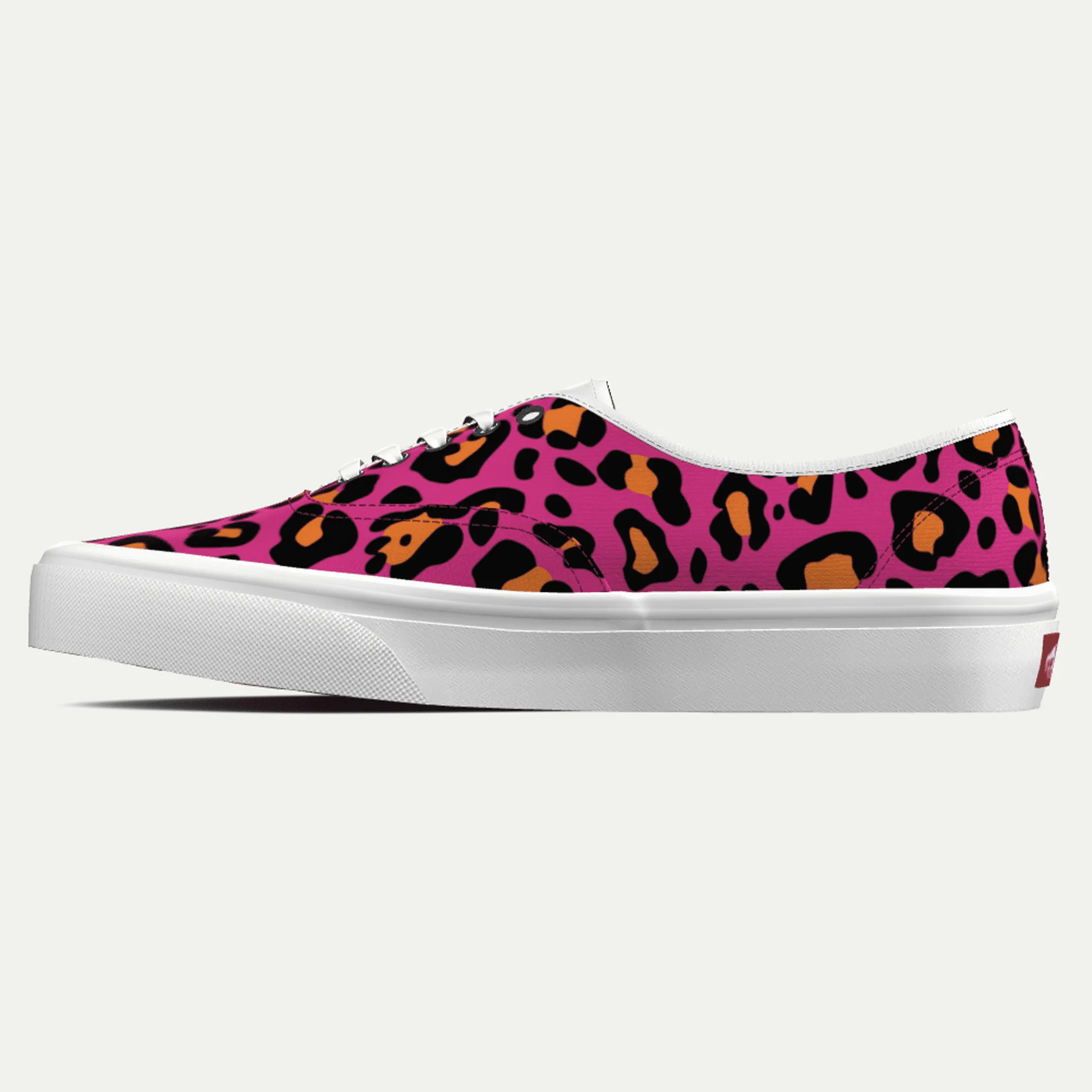 Funky Yeti x Vans Customs Authentic Shoes - Pink Leopard