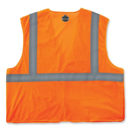 Glowear 8215ba-s Single Size Class 2 Economy Breakaway Mesh Vest, Polyester, 5x-large, Orange, Ships In 1-3 Business Days