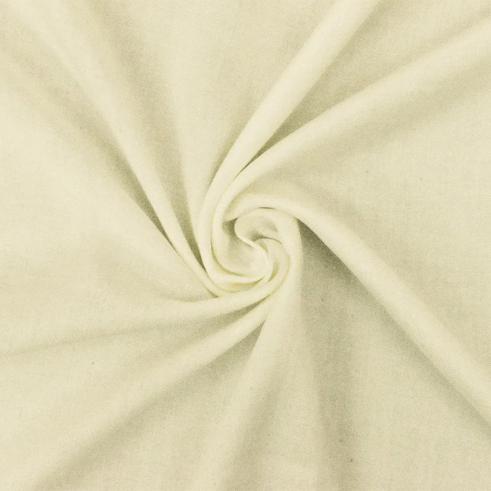 Ivory Rayon Challis Solid Woven Fabric