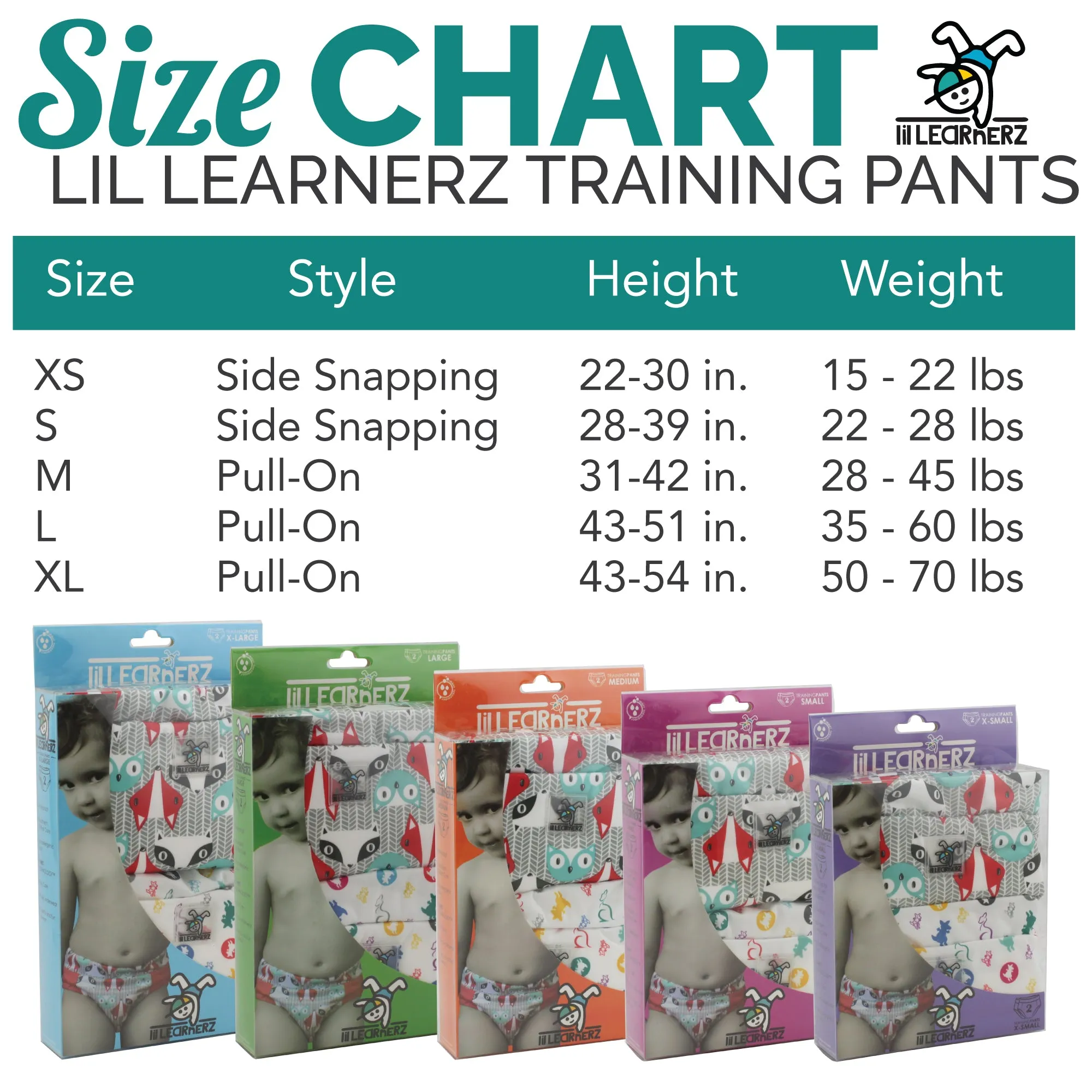 Lil Learnerz Training Pants (2pk) - Quinn