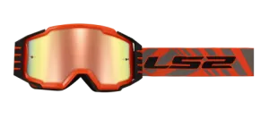 Ls2 Charger Goggle H-V Orange With Iridium Visor