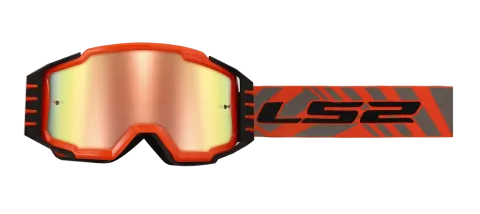 Ls2 Charger Goggle H-V Orange With Iridium Visor