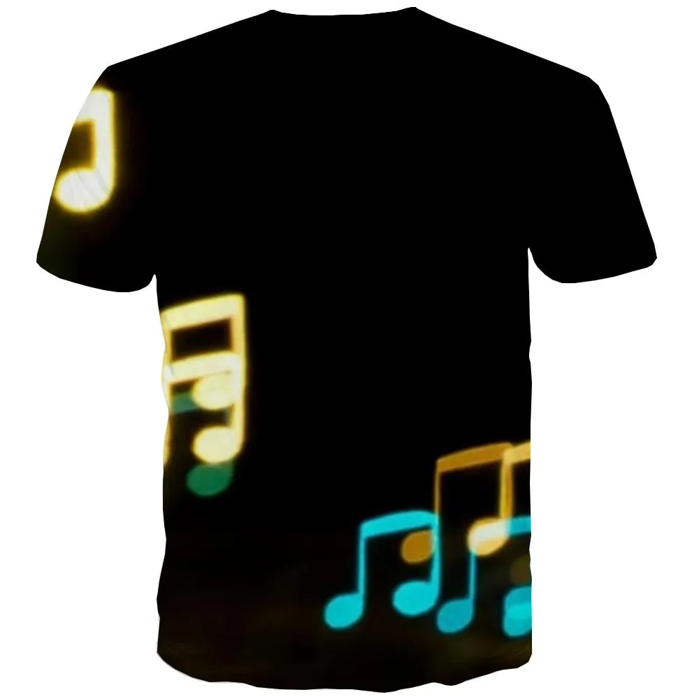 Music T-shirt Men Instrument T shirts Funny Retro Tshirts Novelty Electronic T-shirts Graphic