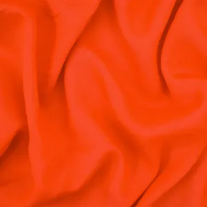 Orange Solid Challis Woven Fabric