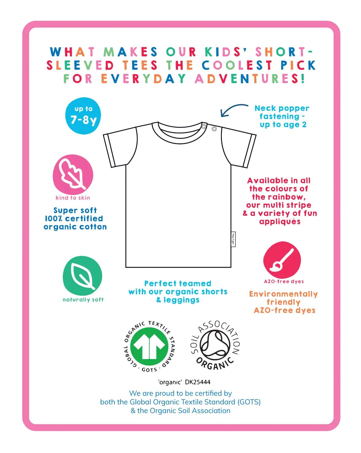 Organic Basic Short-Sleeved T-Shirt Bundle (7-8y / 128cm)