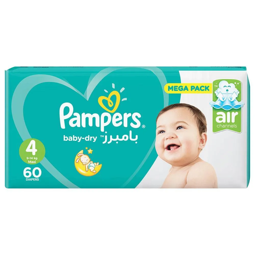 Pampers 4 (7-18Kg) 60 Diapers