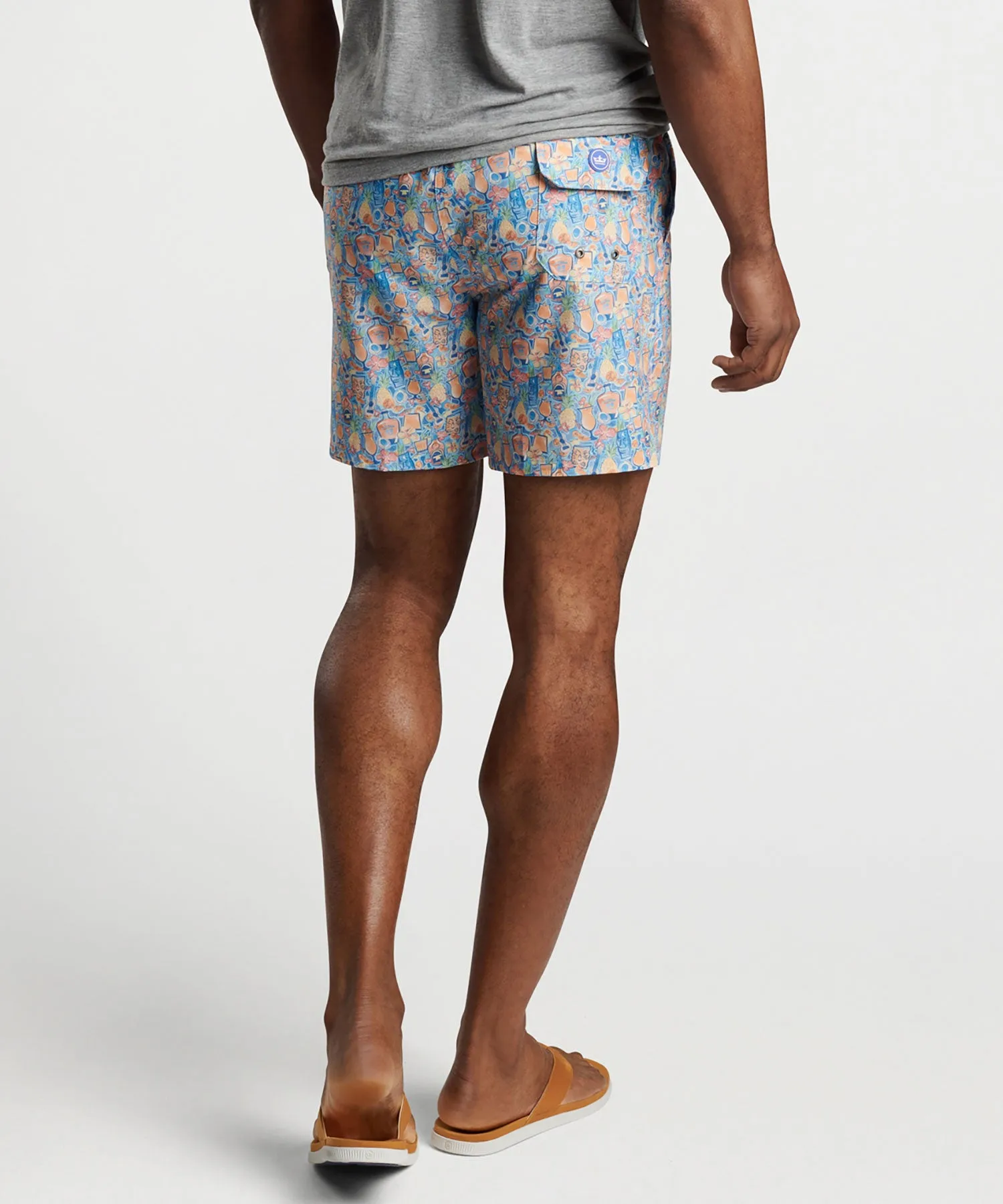 Peter Millar Tiki Time Print Swim Trunk