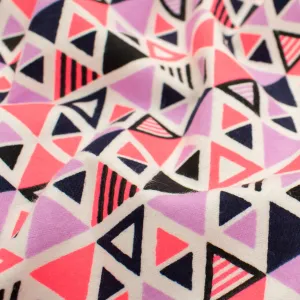 Pink Triangle Printed Flannelette