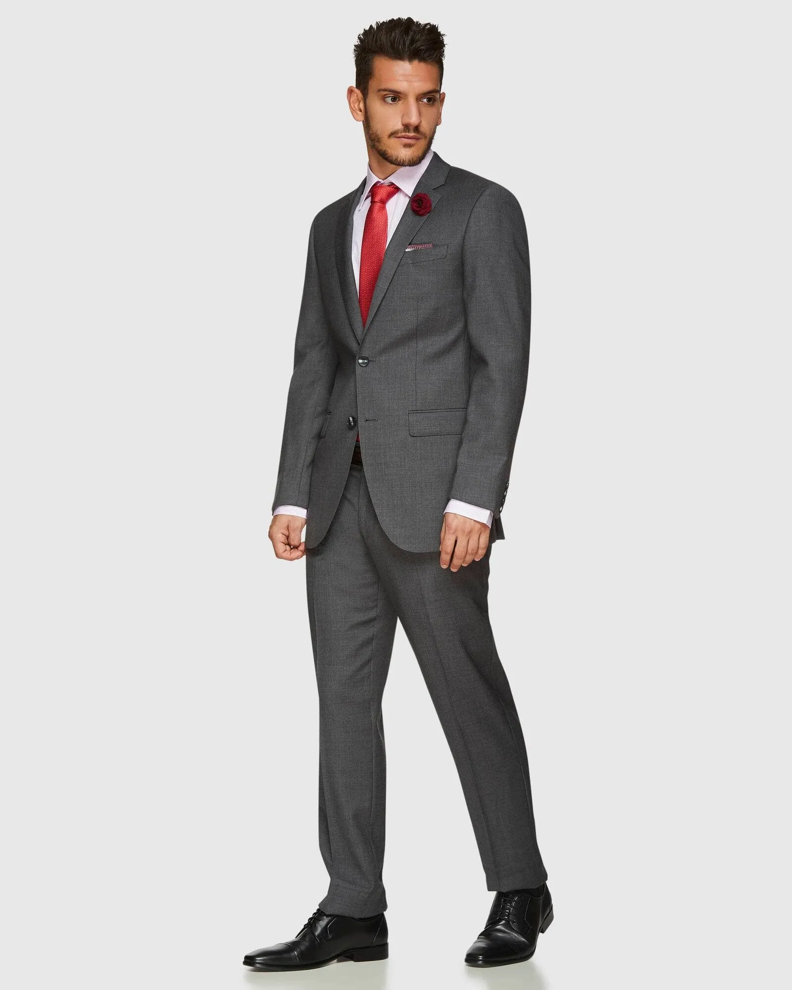 Savile Row Abram Pure Wool Grey Suit Set