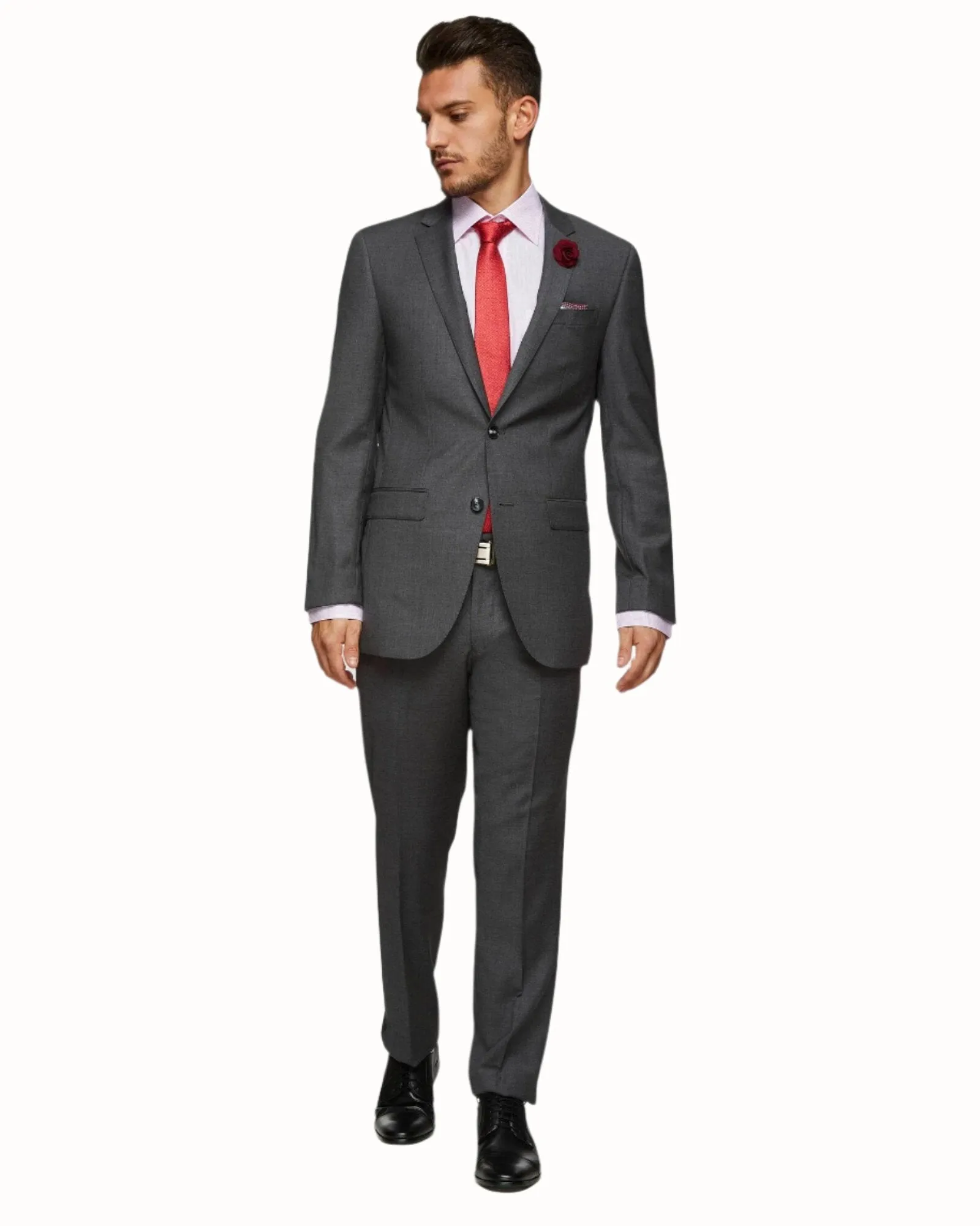 Savile Row Abram Pure Wool Grey Suit Set