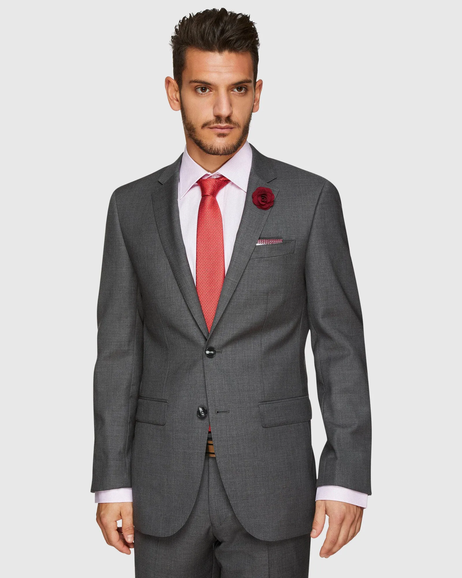 Savile Row Abram Pure Wool Grey Suit Set