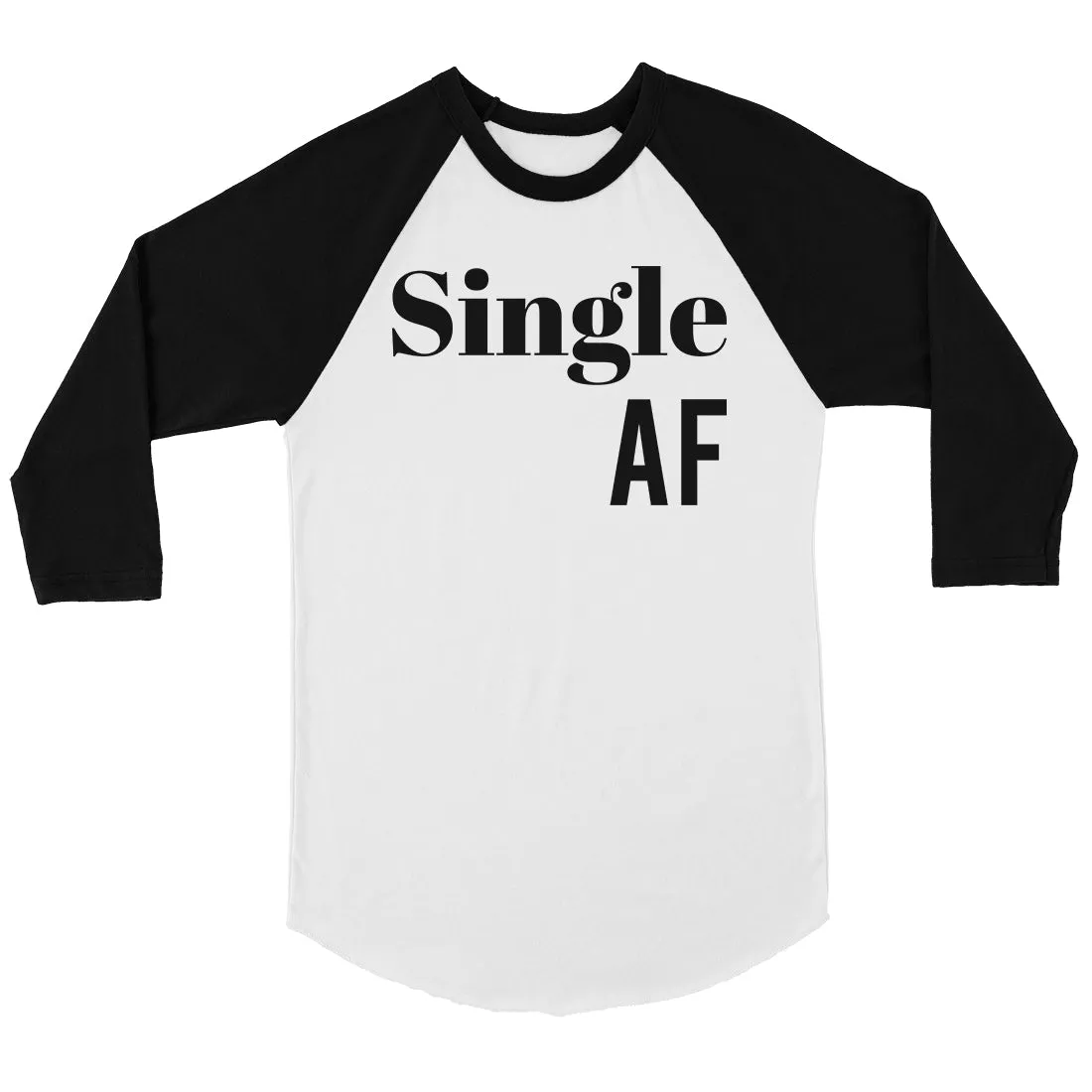 Single AF Womens Baseball Tee Funny Single Quotes Raglan Tee Shirt