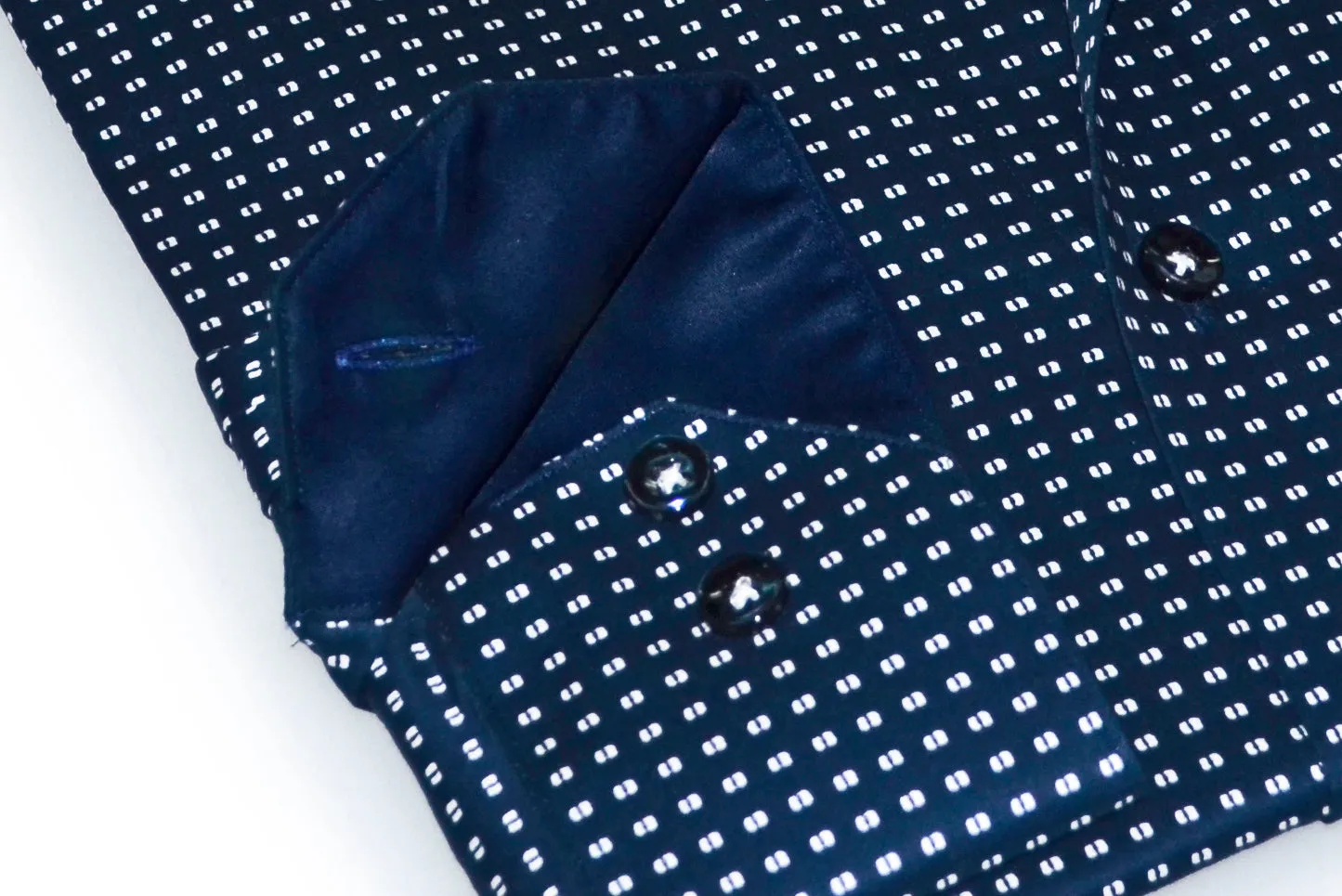 Stephen  Button-Up Shirt With Contrast Details // Navy // Contemporary Fit (Regular)- final sale