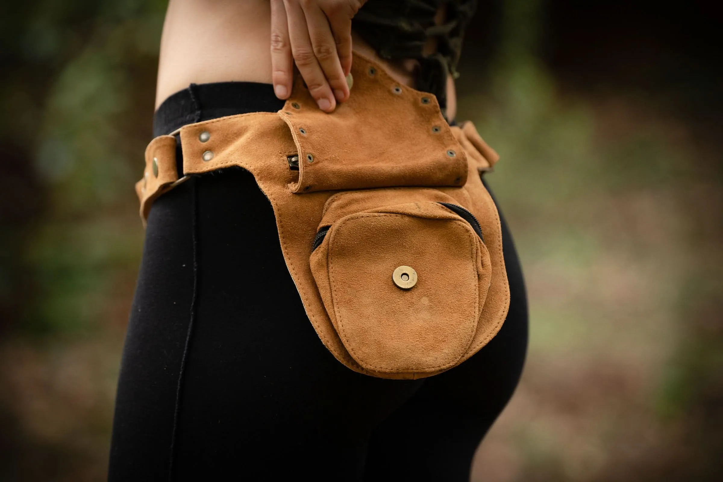 The Nile Recycled Leather Pocket Belt - Wholesale