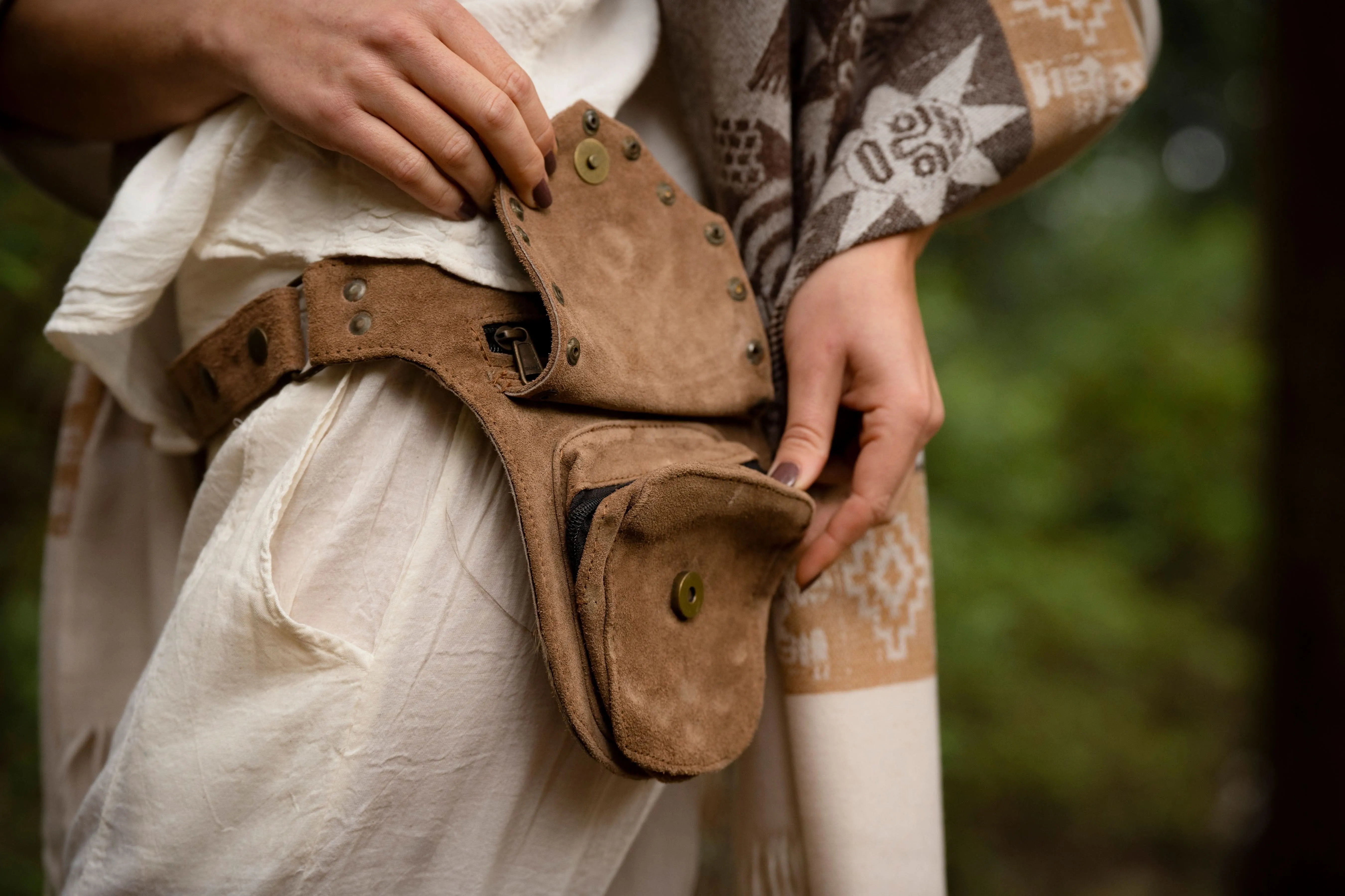 The Nile Recycled Leather Pocket Belt - Wholesale