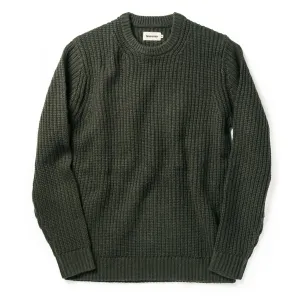 The Wharf Sweater in Dark Olive