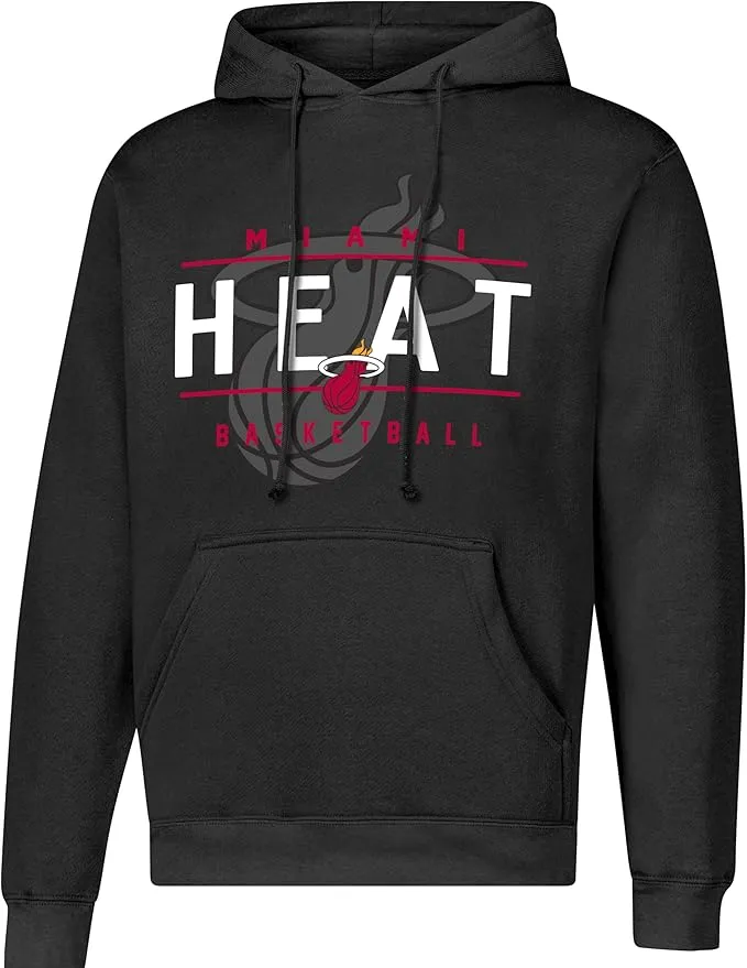 Ultra Game NBA Official Men's Super Soft Get Right Hoodie Sweatshirt, Miami Heat, Black|Miami Heat