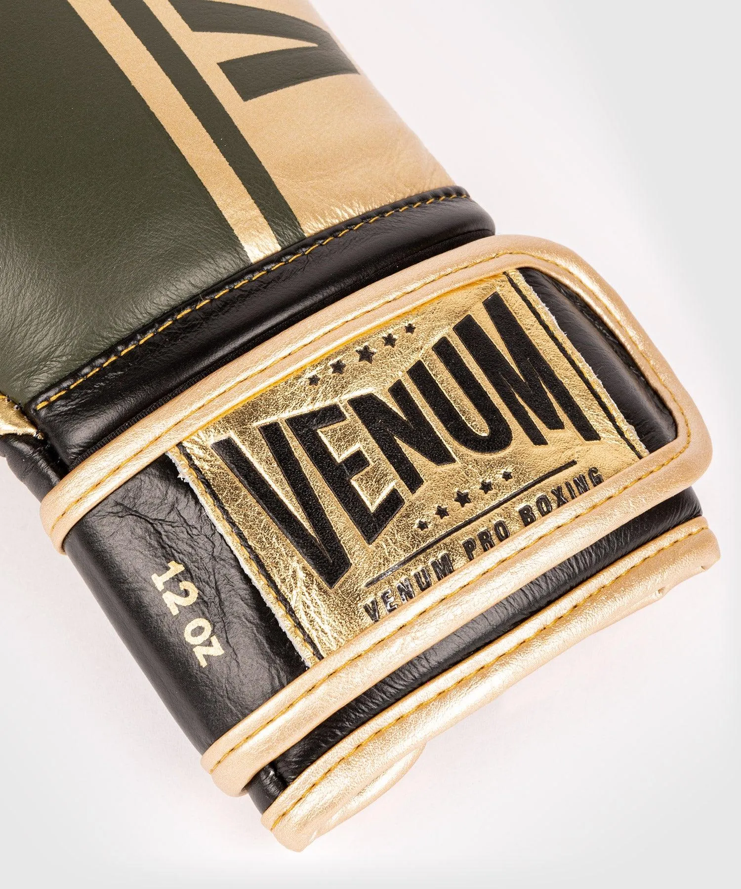 Venum Shield Pro Boxing Gloves Velcro - Khaki/Gold