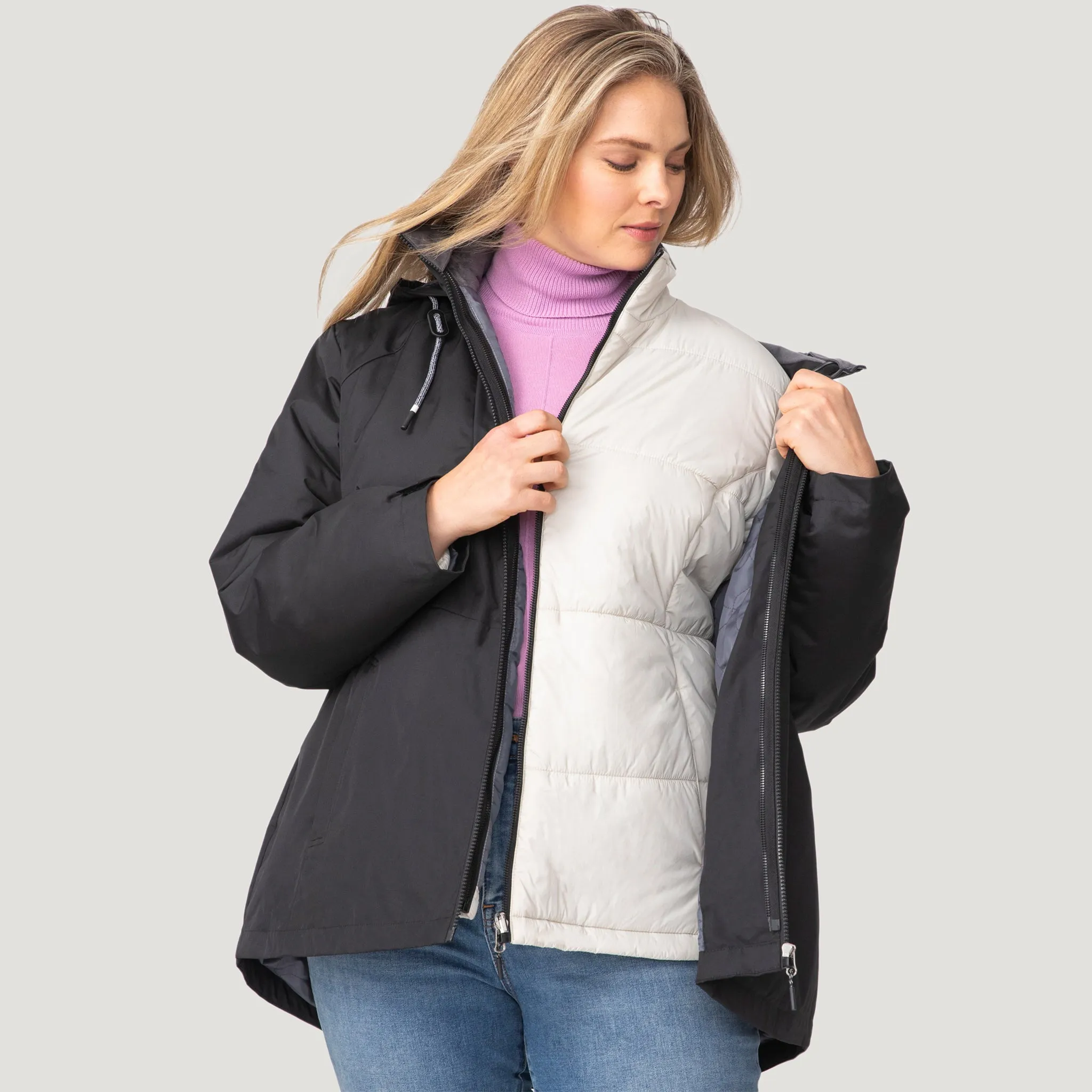 Women's Plus Size Back of Bell 3-in-1 Systems Jacket