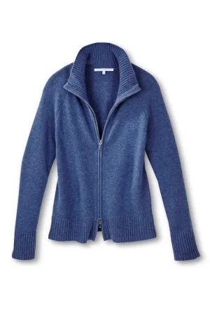 Zip Cardigan - Blue Jay